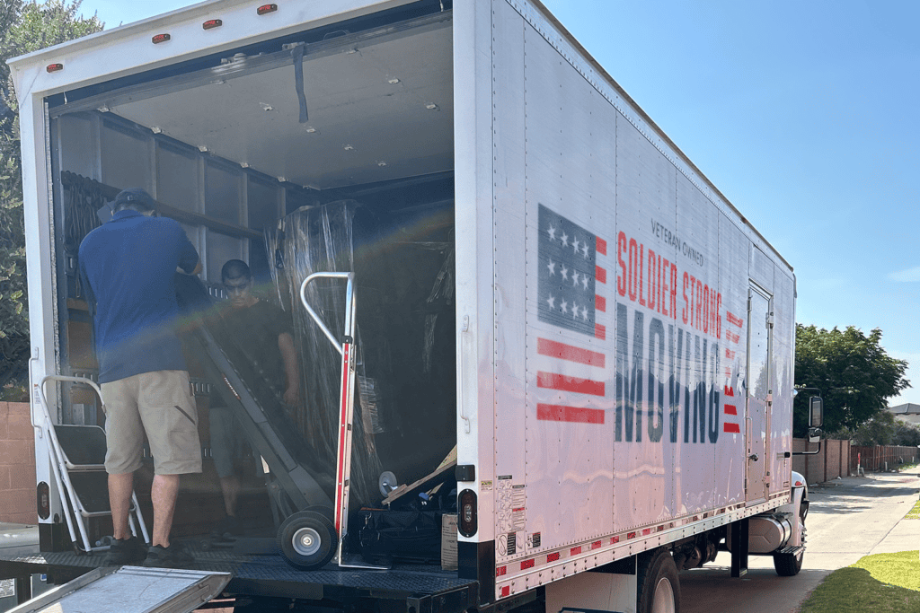 moving truck loaded for a home move