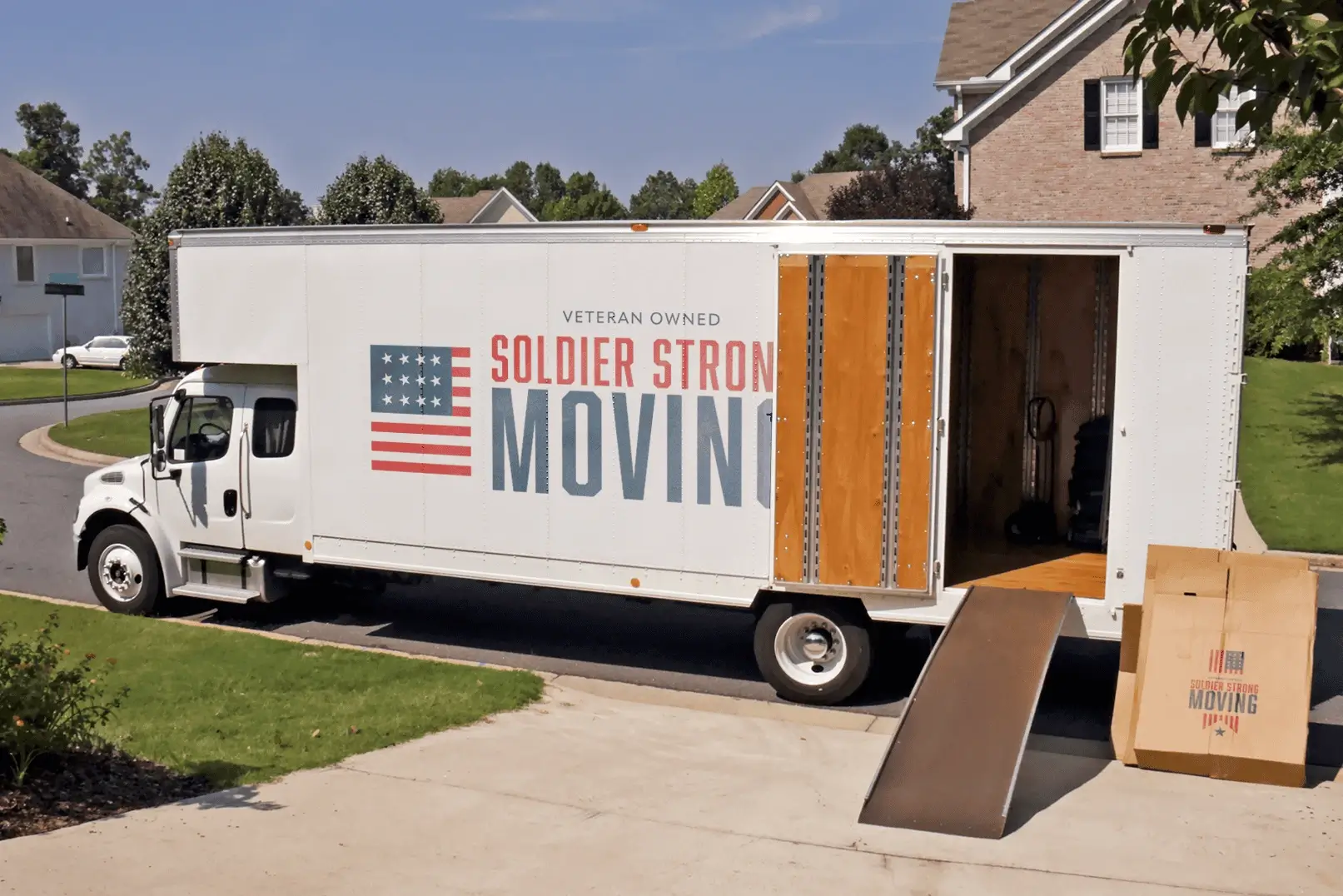 image of truck of soldier strong moving ready to be loaded