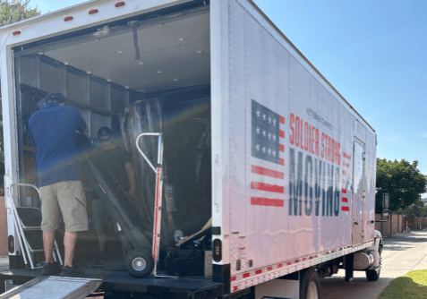 moving truck loaded for a home move