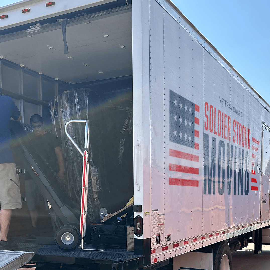 moving truck loaded for a home move